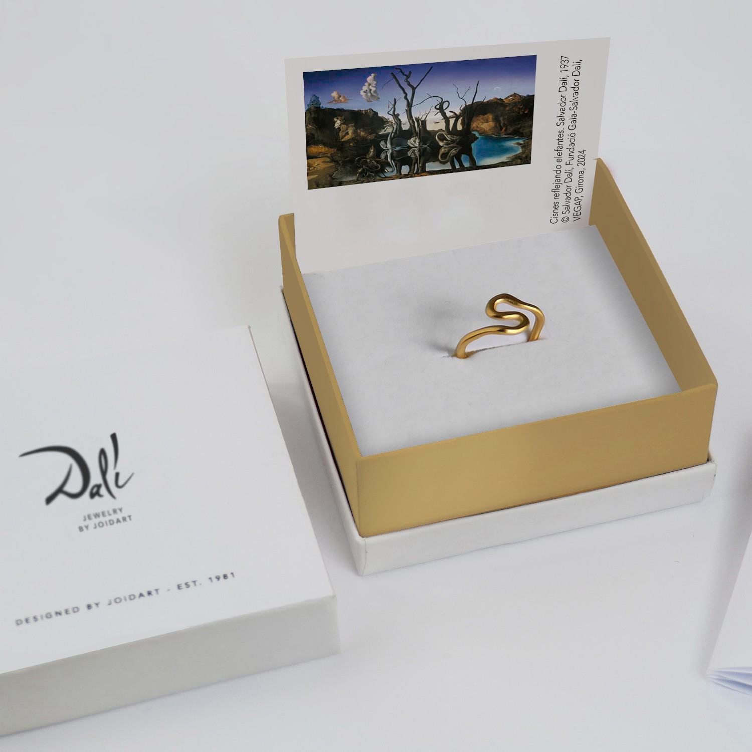 GOLDEN RING DALÍ, JEWELRY BY JOIDART, SWANS 3
