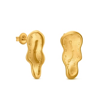 ARRACADES PETITES DAURADES DALÍ, JEWELRY BY JOIDART, RELLOTGE
