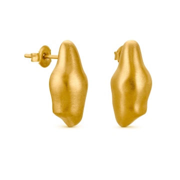 PENDIENTES DORADOS DALÍ, JEWELRY BY JOIDART, FORMAS BLANDAS