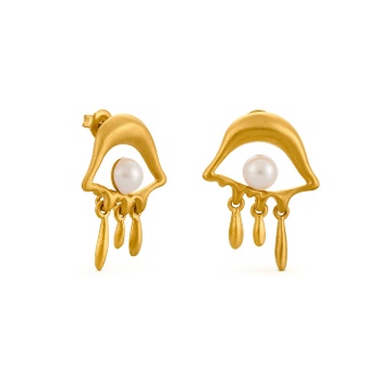 GOLDEN EARRINGS DALÍ, JEWELRY BY JOIDART, EYE