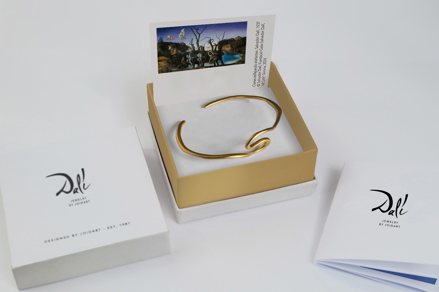 BRACELET DORÉ FEMME DALÍ, JEWELRY BY JOIDART, CYGNES 3
