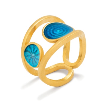 BAGUE DORÉ  GAUDÍ JEWELRY CIBES