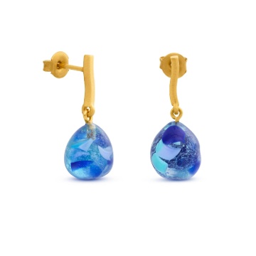 GOLDEN EARRINGS GAUDÍ JEWELRY BLUE