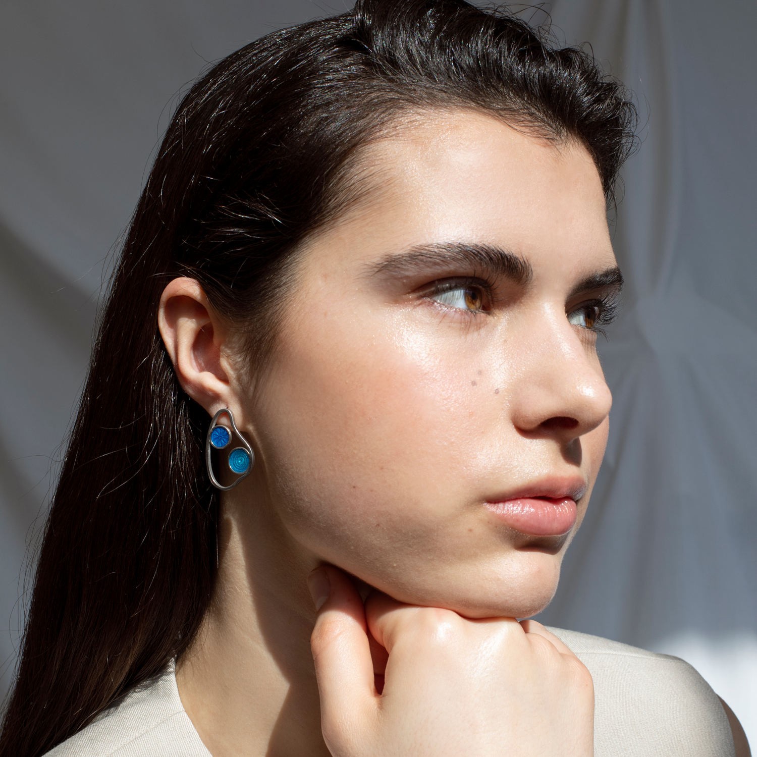 SILVER MEDIUM EARRINGS GAUDÍ JEWELRY CIBES  2