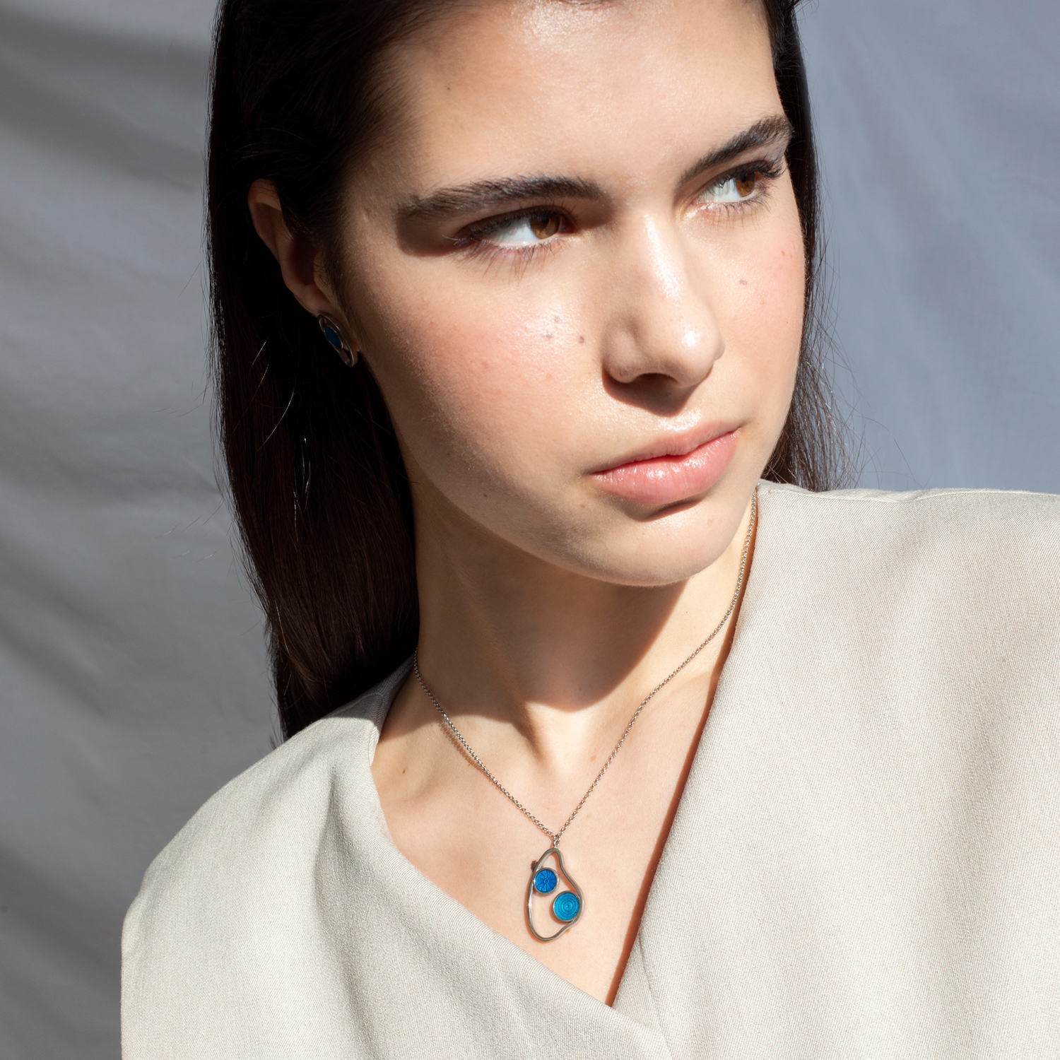 SILVER-PLATED PENDANT NECKLACE GAUDÍ JEWELRY CIBES 2