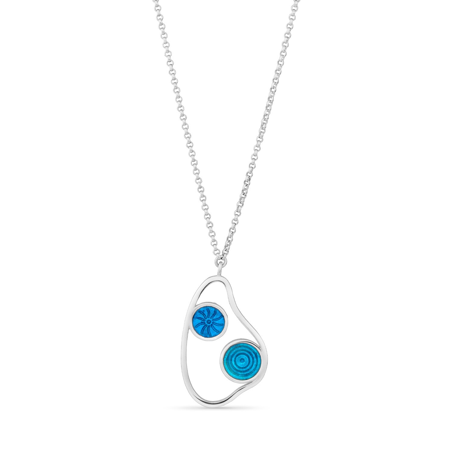 SILVER-PLATED PENDANT NECKLACE GAUDÍ JEWELRY CIBES