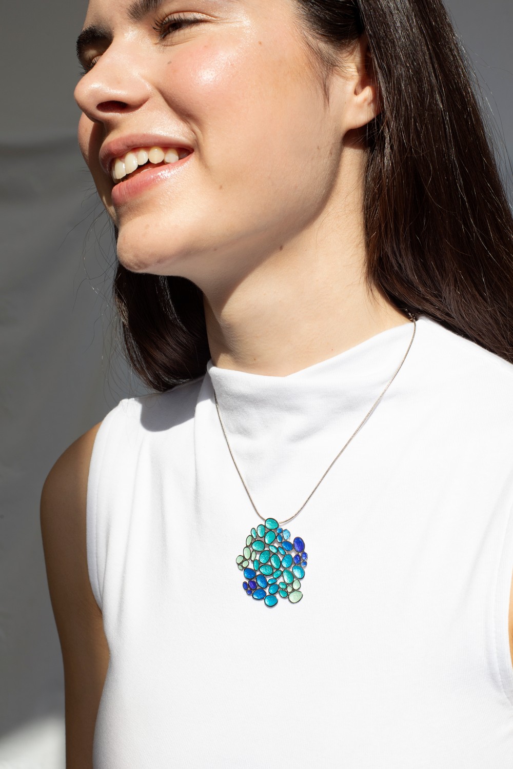 SILVER NECKLACE GAUDÍ JEWELRY FRUITS LARGE 
