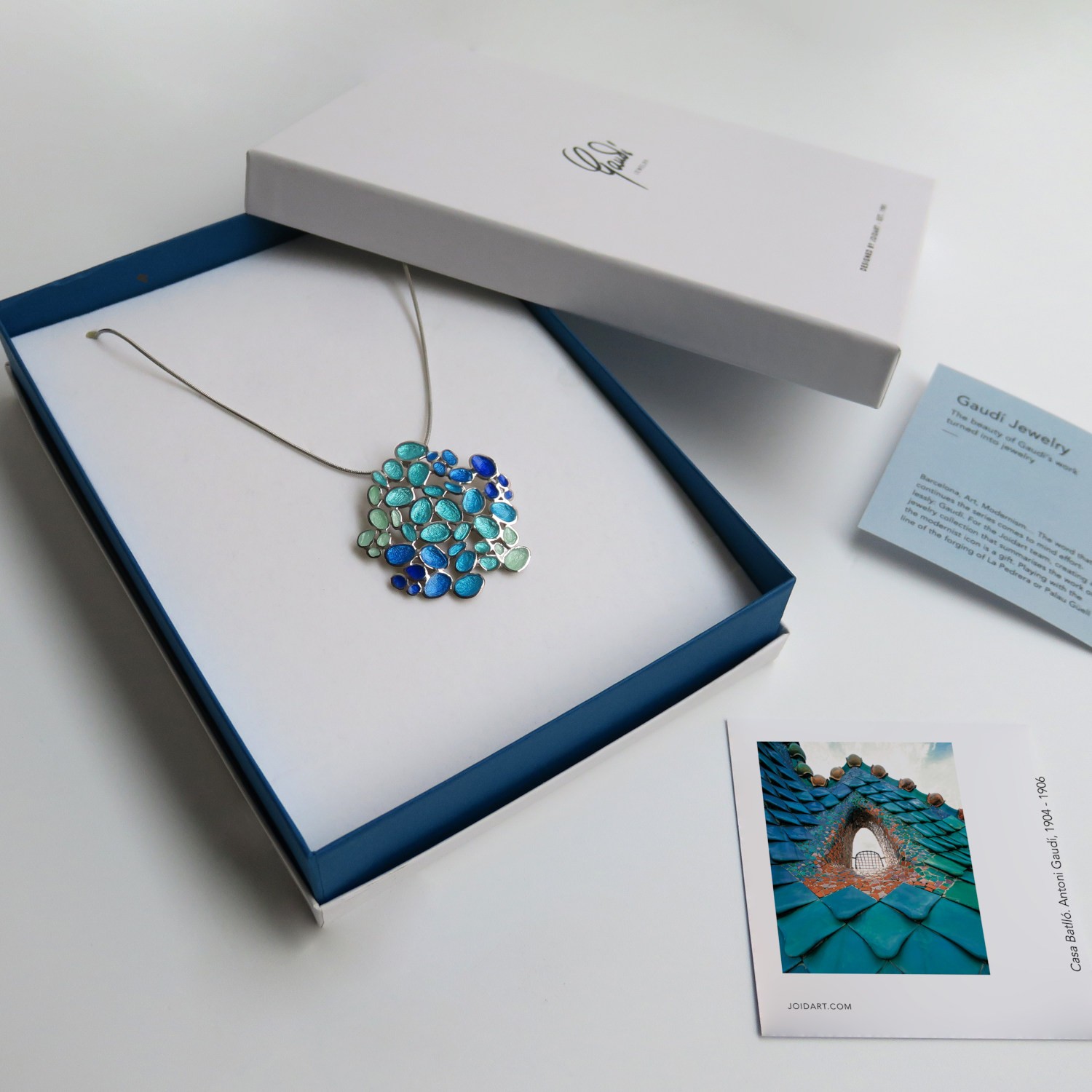 SILVER NECKLACE GAUDÍ JEWELRY FRUITS LARGE 