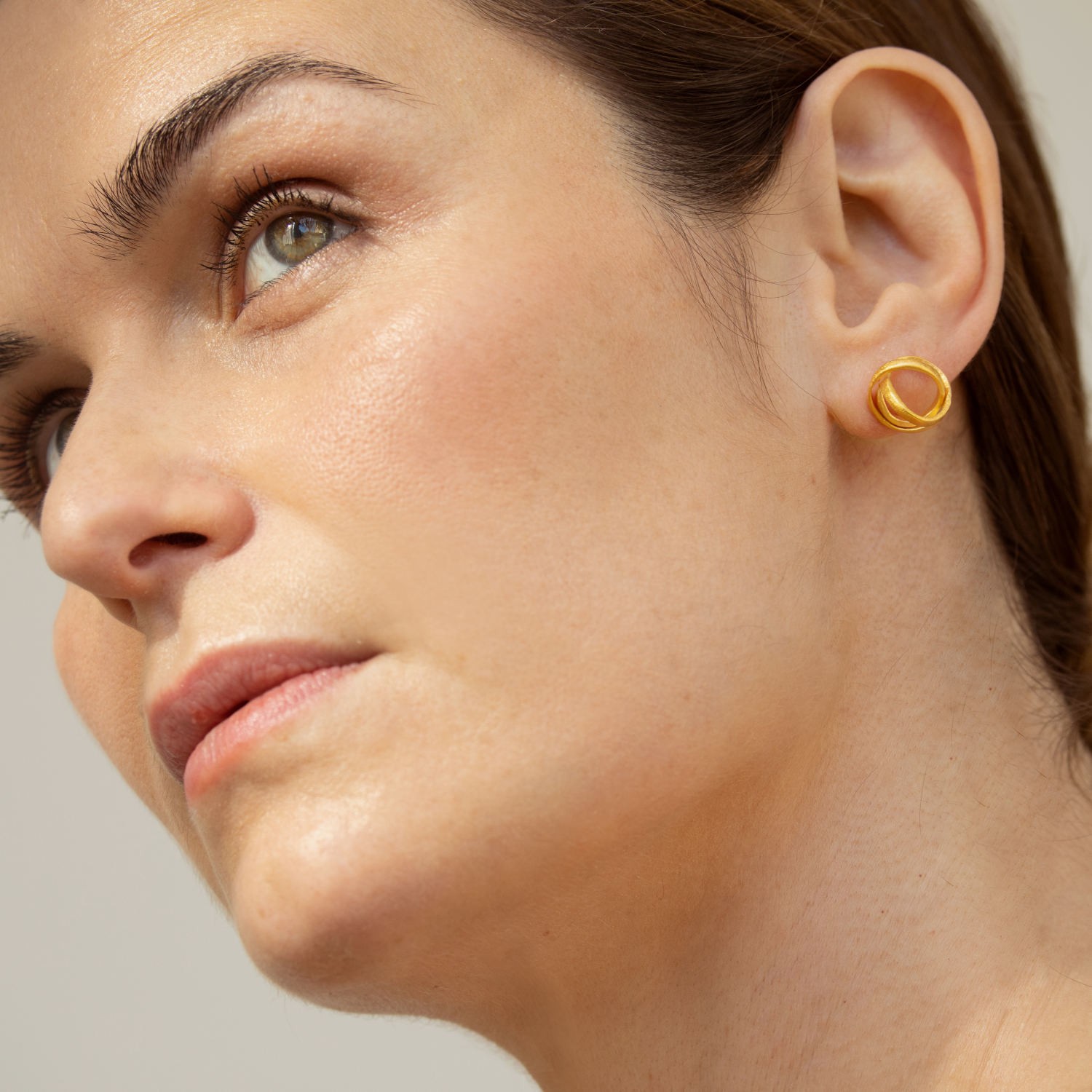 Boucles D'oreilles Manchettes Géométriques Pour Cartilage - Argent Plaqué Or Rose, Sans Perçage, Réglables - Pour Femmes Et Hommes