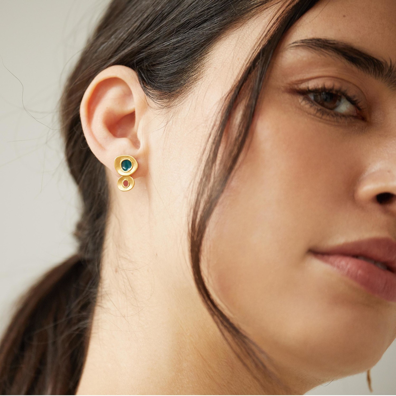 GOLDEN EARRINGS FAVORITA COLORS SMALL