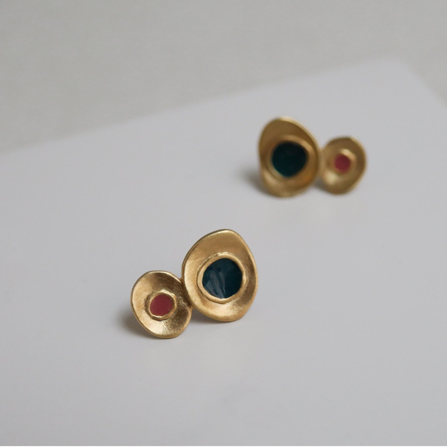 GOLDEN EARRINGS FAVORITA COLORS SMALL