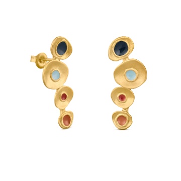 GOLDEN EARRINGS FAVORITA COLORS MEDIUM