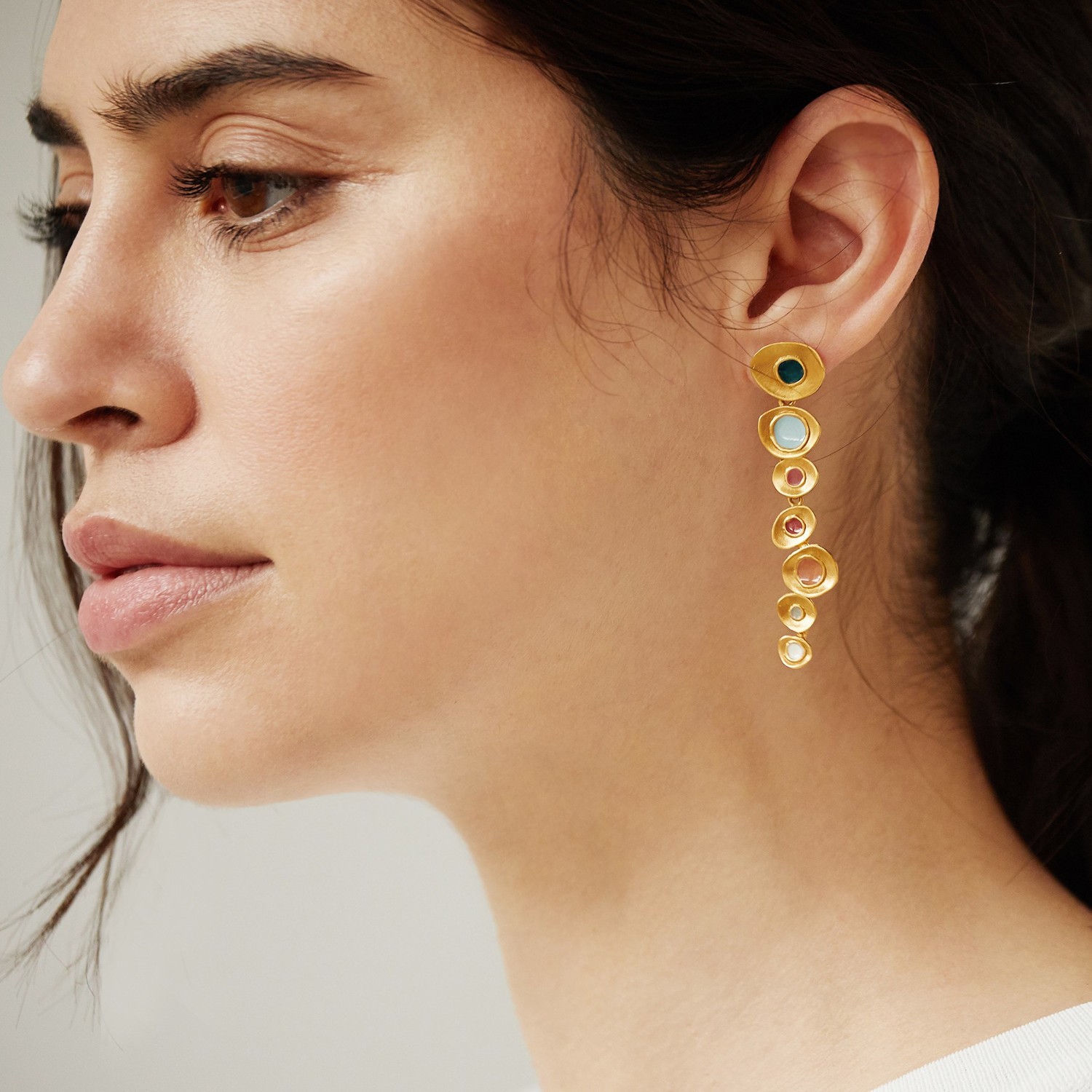 LONG GOLDEN EARRINGS FAVORITA COLORS