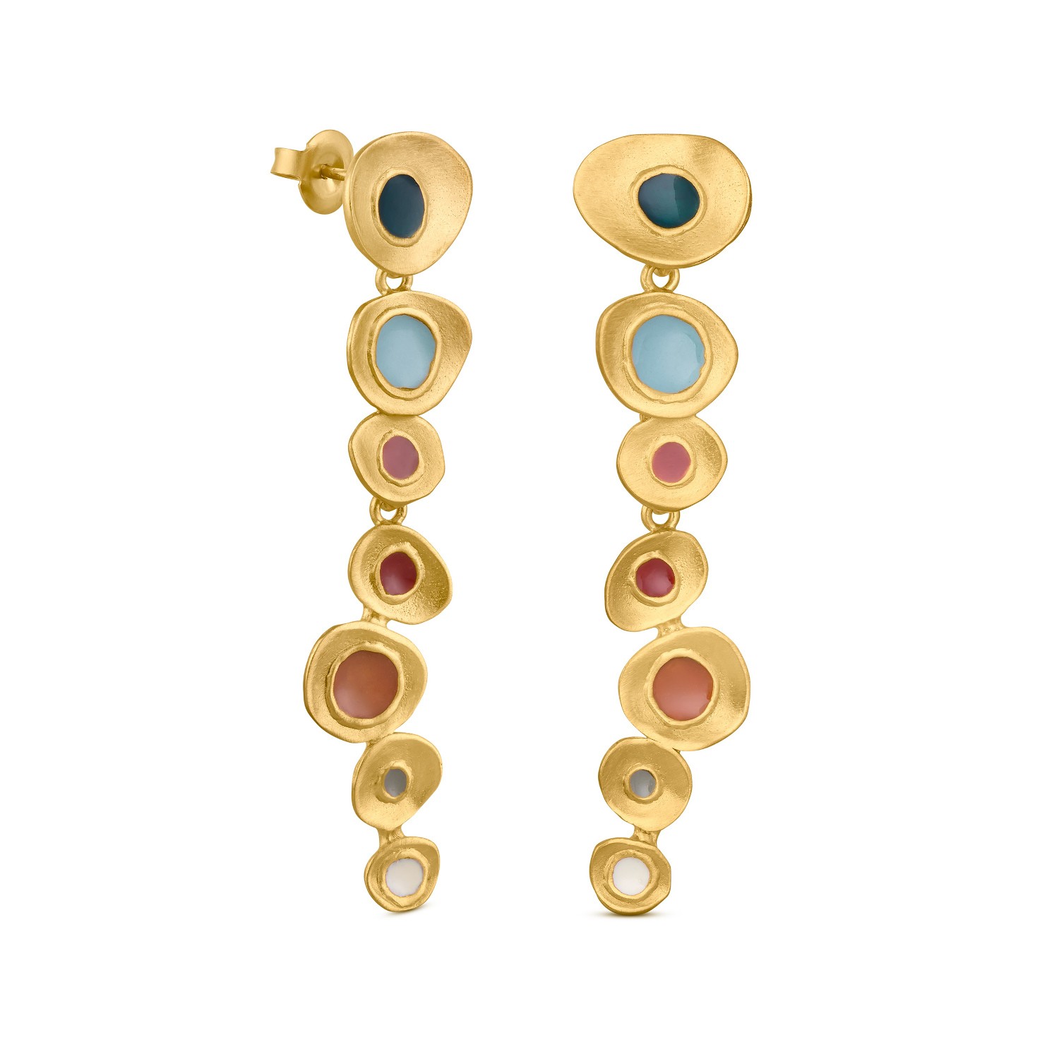 LONG GOLDEN EARRINGS FAVORITA COLORS