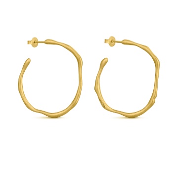 LARGE GOLDEN HOOPS EARRINGS CLARA