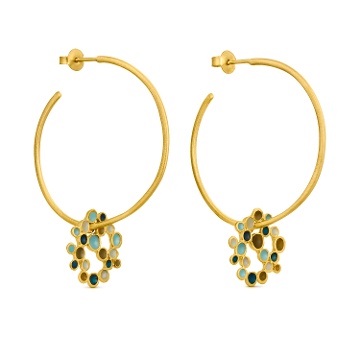 BOUCLES D'OREILLES DORÉES CANDY MOON