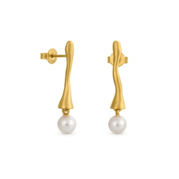 BOUCLES D'OREILLES DORÉES ECLAT BLANC