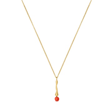 COLLIER DORÉE ECLAT CORAIL