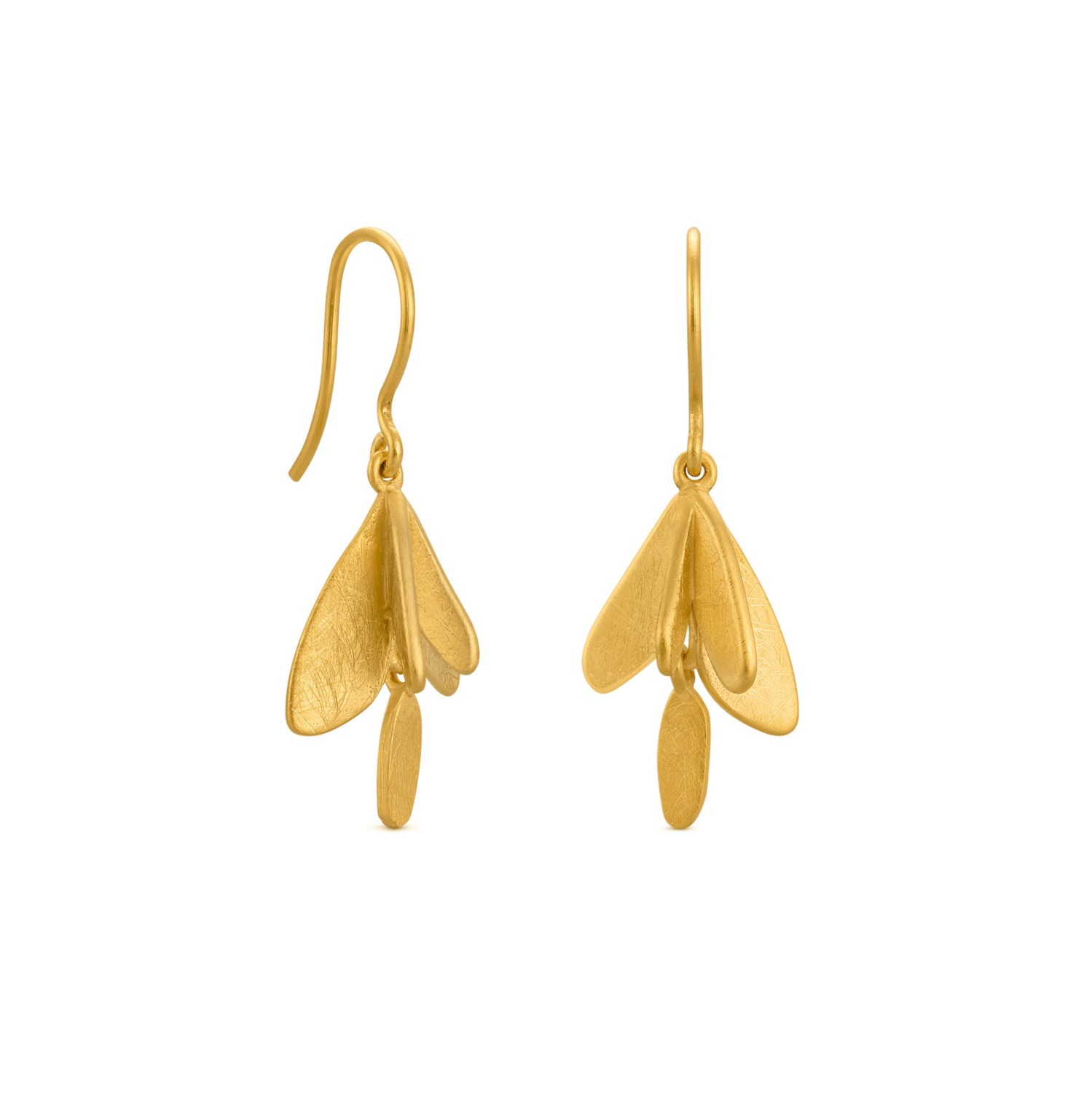 BOUCLES D'OREILLES CROCHET DORÉES VOL
