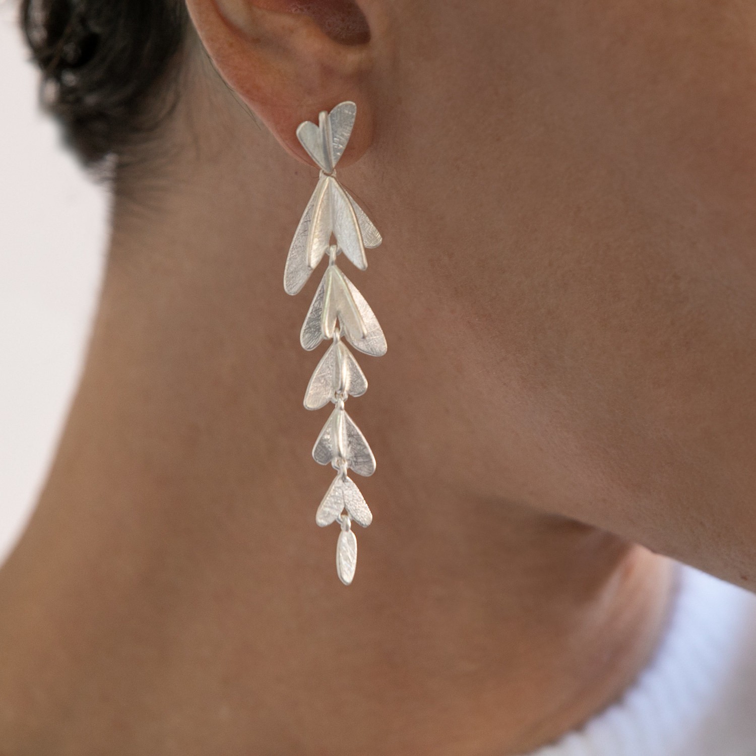 LONG SILVER-PLATED EARRINGS VOL