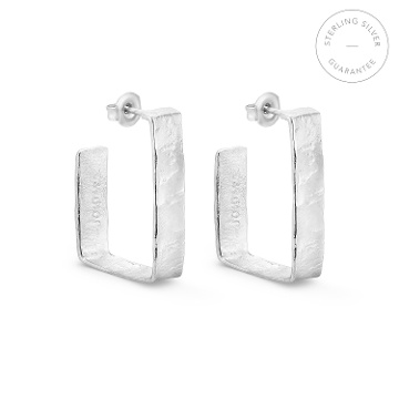 BOUCLES D'OREILLES GRANDES EN ARGENT LIGNIS LARGES