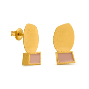 PENDIENTES DORADOS COLLAGE MALVA