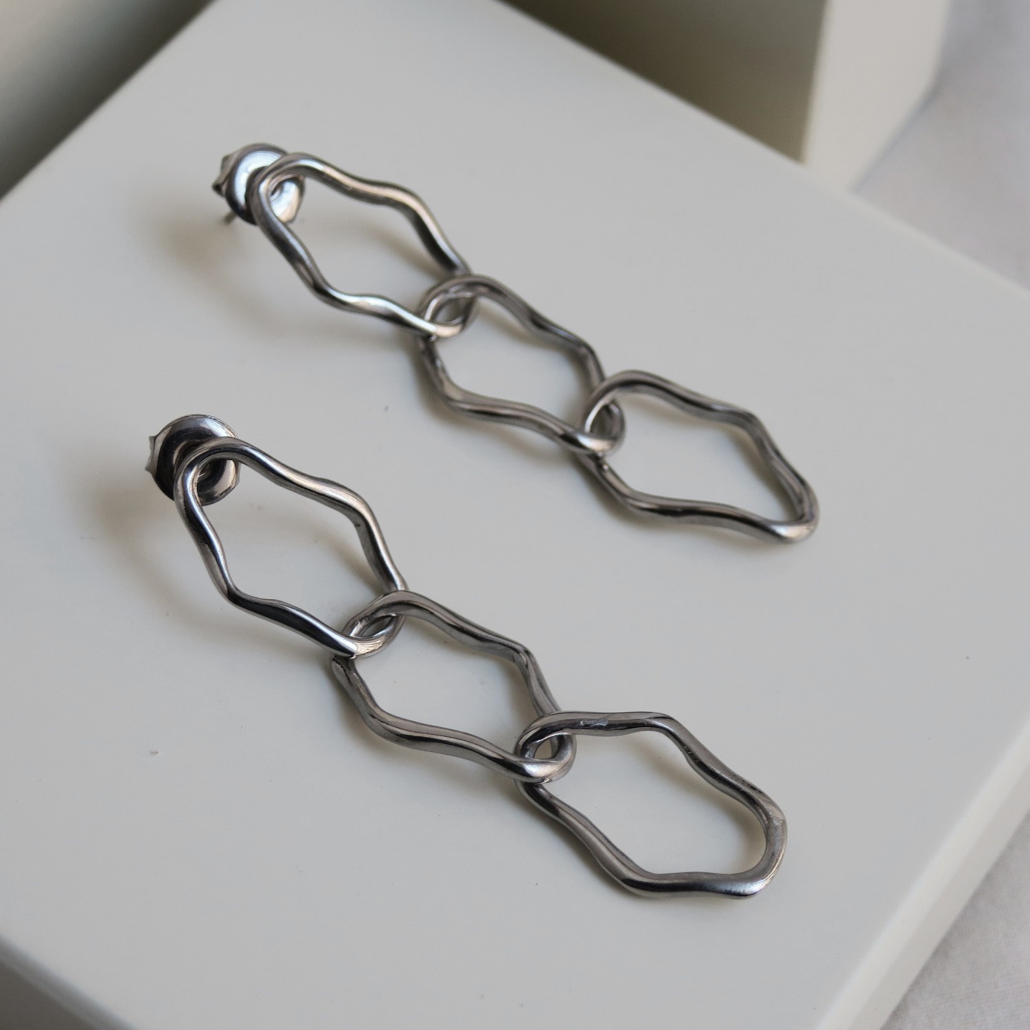LONG SILVER EARRINGS CULIP 3