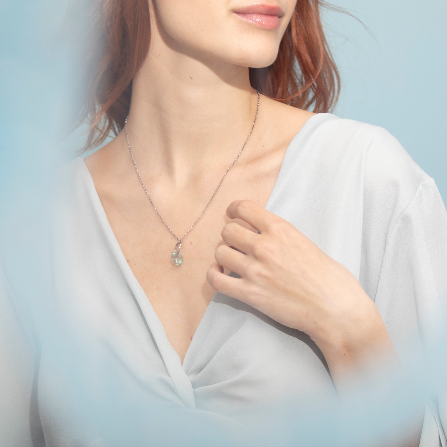 NECKLACE CULIP AQUA GREEN