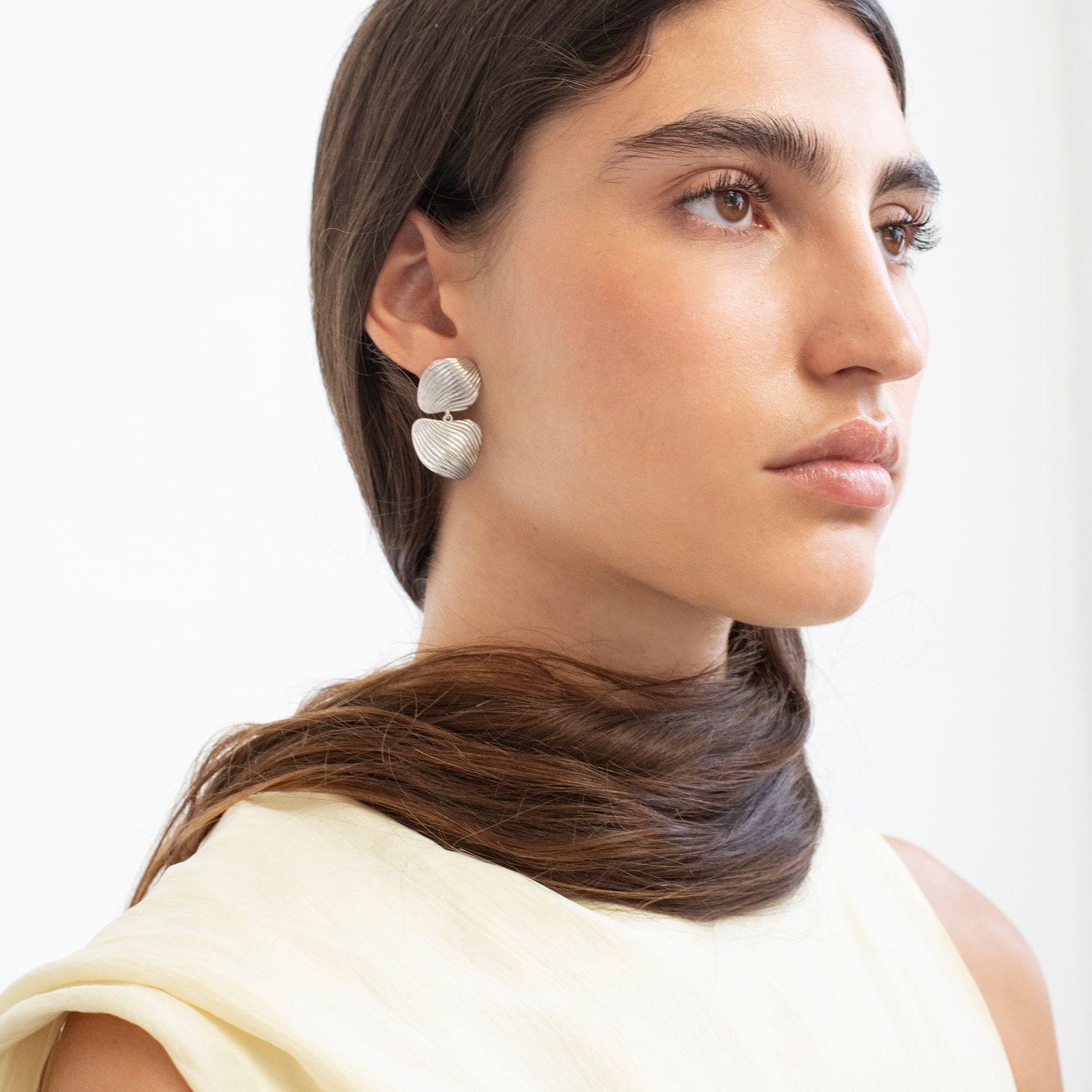 PENDIENTES PLATEADOS DOBLES ONARIA