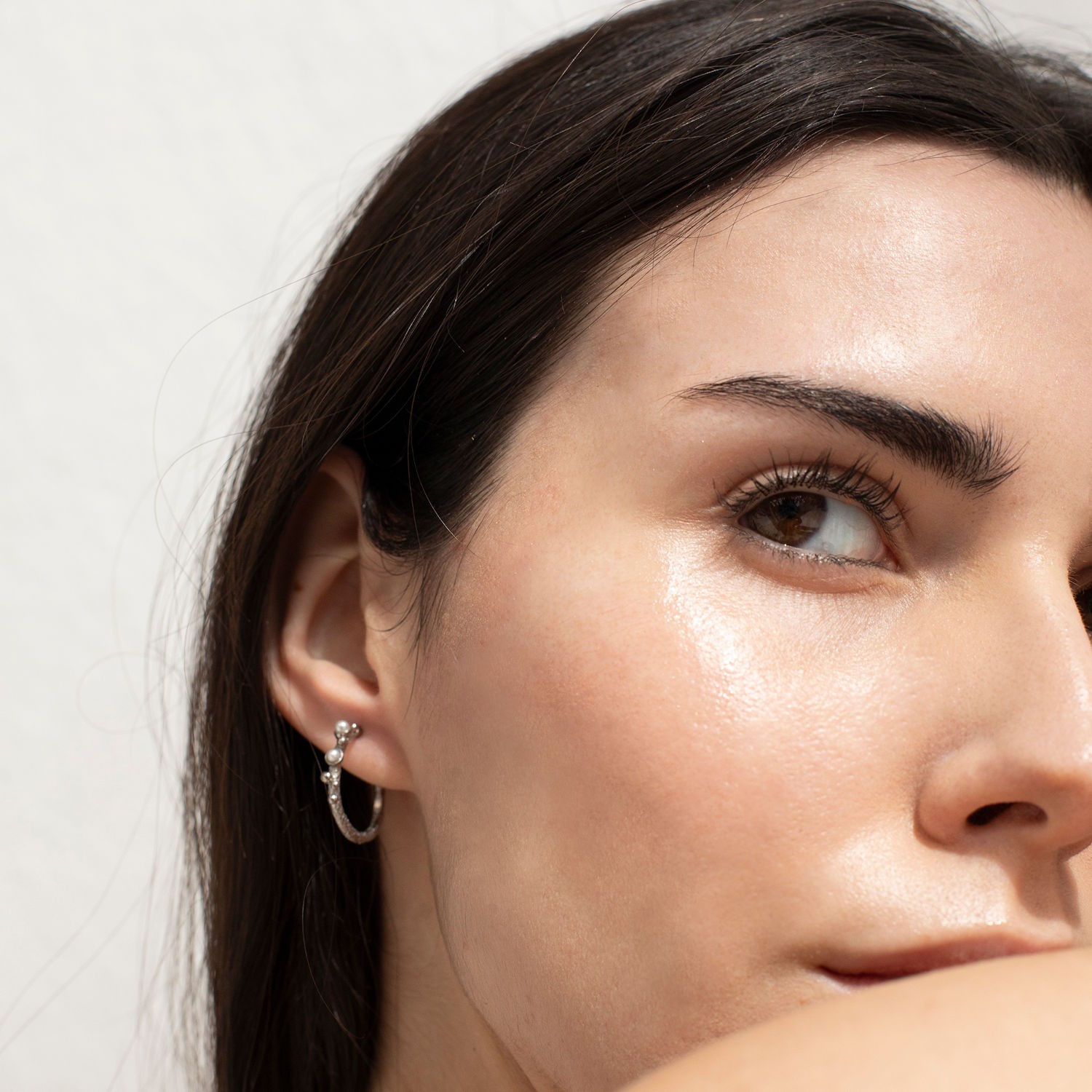 SILVER-PLATED HOOP EARRINGS GUSPIRA 2