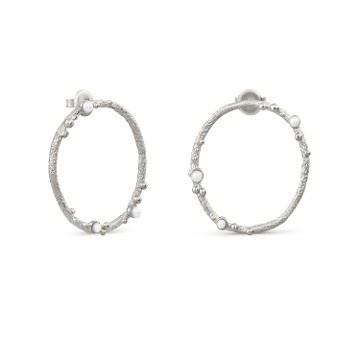 SILVER-PLATED CIRCULAR EARRINGS GUSPIRA
