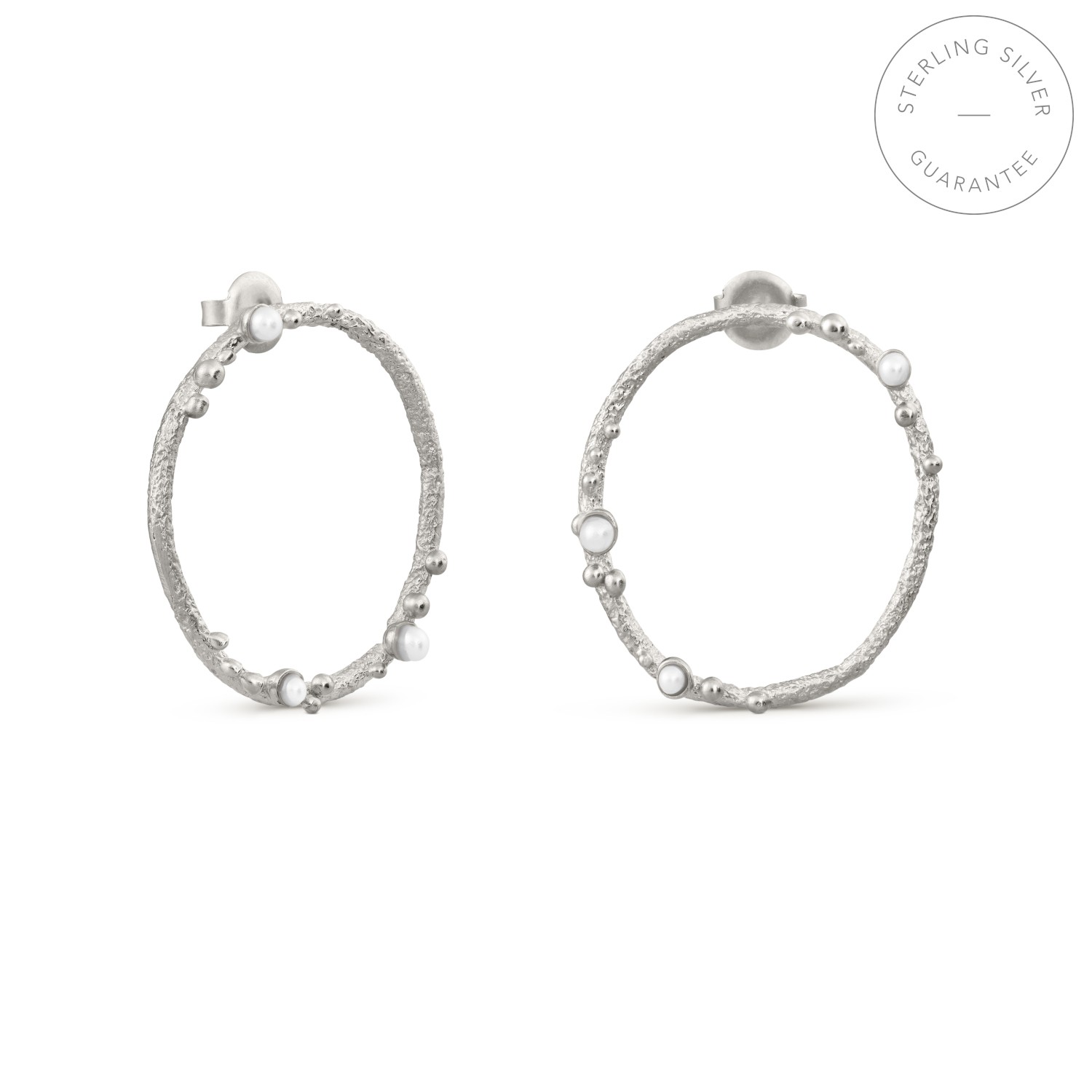 SILVER CIRCULAR EARRINGS GUSPIRA