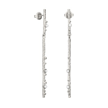 BOUCLES D'OREILLES LONGUES ARGENTÉES GUSPIRA