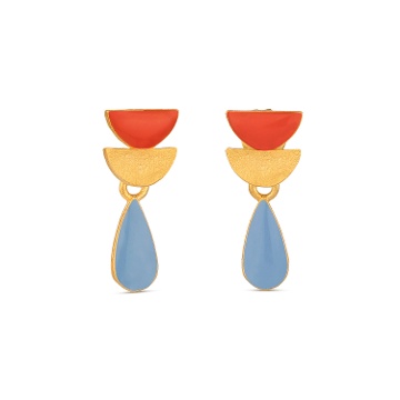 PENDIENTES ROJO Y GOTA AZUL SOMNI