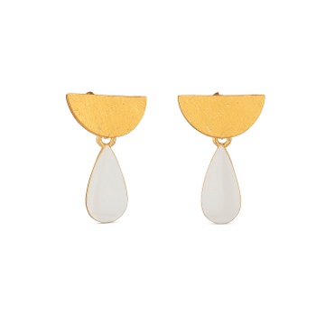 WHITE DROP EARRINGS SOMNI