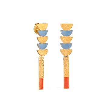 PENDIENTES LARGOS ROJOS Y AZULES SOMNI