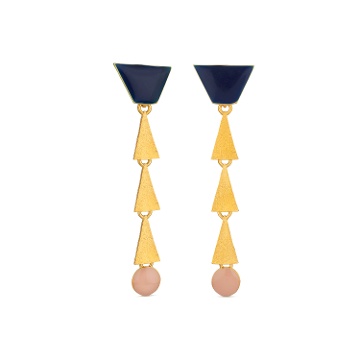 BOUCLES D'OREILLES LONGUES ROSE ET BLEUE SOMNI