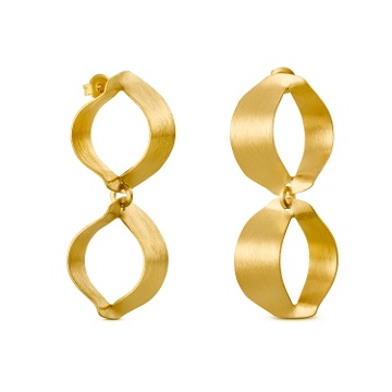 PENDIENTES DOBLES DORADOS XALUC