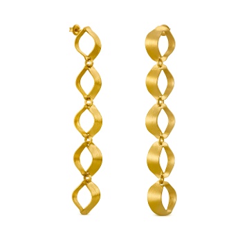 PENDIENTES LARGOS DORADOS XALUC