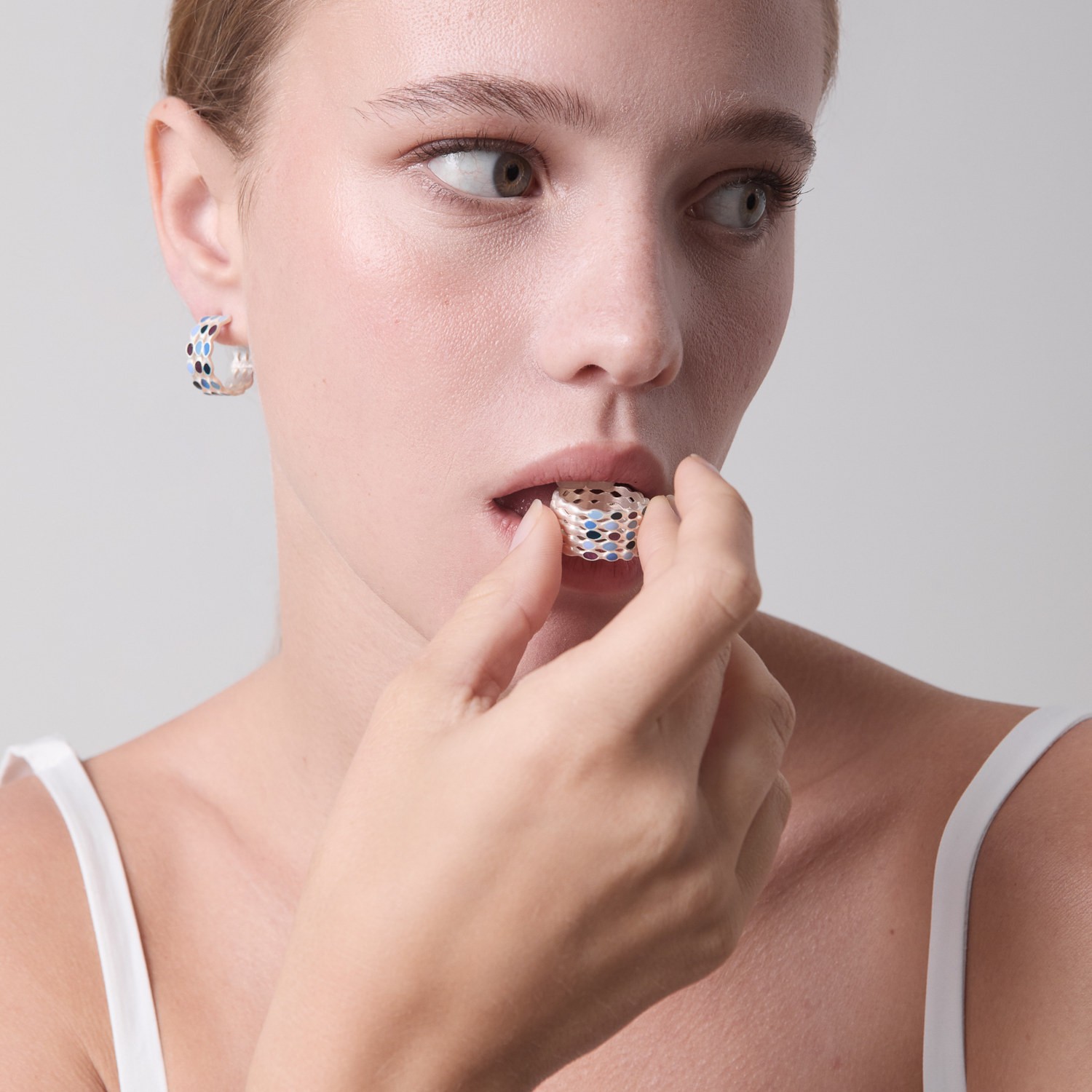 SILVER-PLATED HOOPS AUBE 2