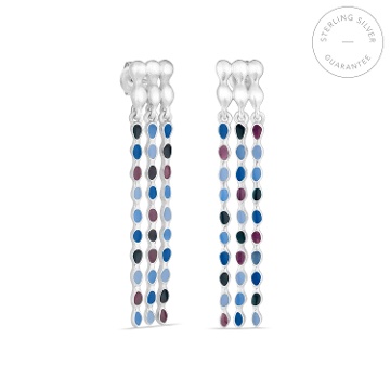 LONG SILVER EARRINGS AUBE