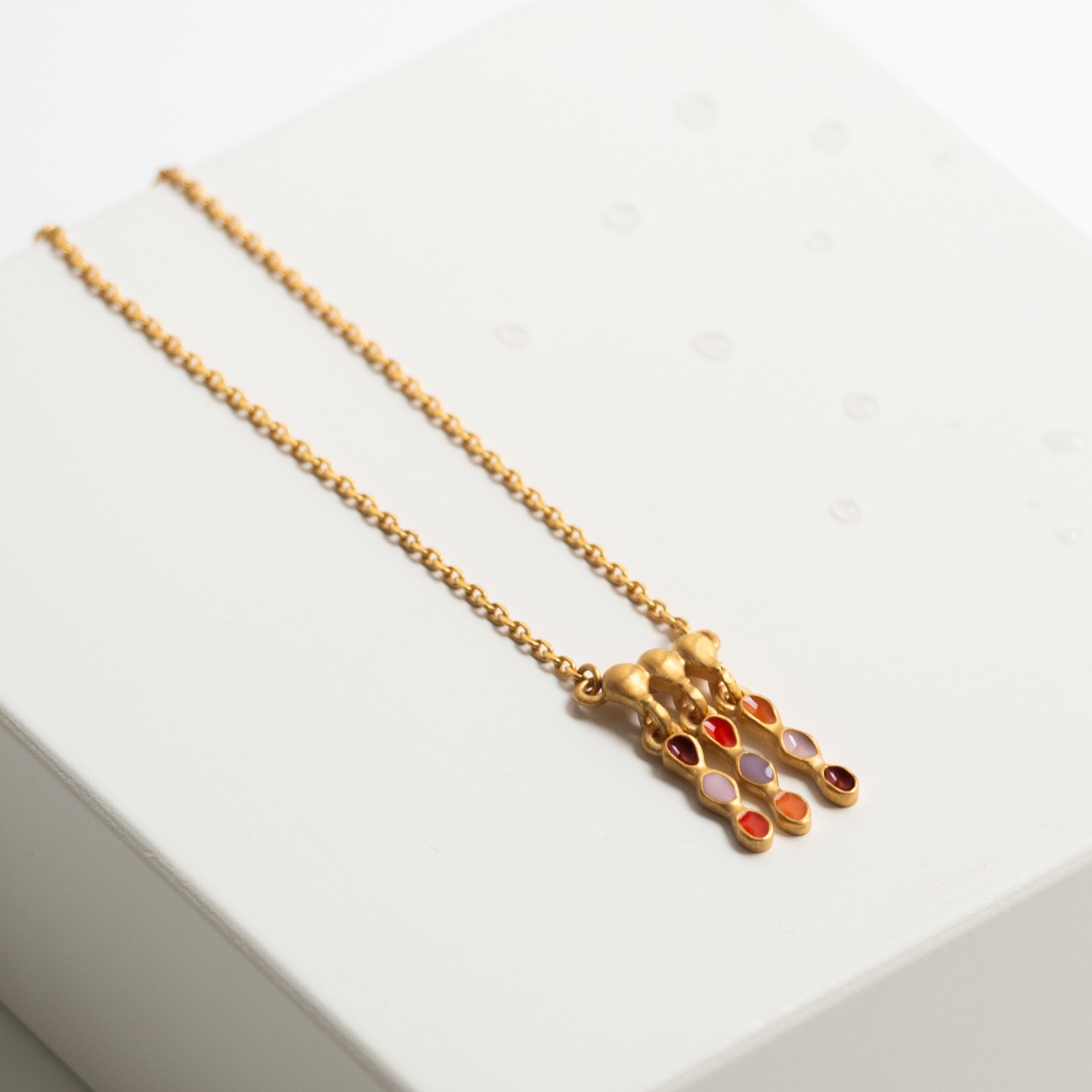 SMALL GOLDEN NECKLACE AUBE 3