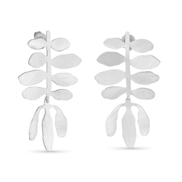 BOUCLES D'OREILLES GRANDES ARGENTÉES SILVELA