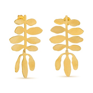 BOUCLES D'OREILLES GRANDES DORÉES SILVELA