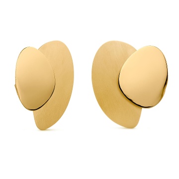 BOUCLES D'OREILLES GRANDES DORÉES ECLIPSE