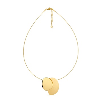 COLLAR CON COLGANTE GRANDE DORADO ECLIPSE