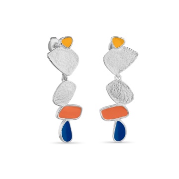 SILVER-PLATED EARRINGS THALUS