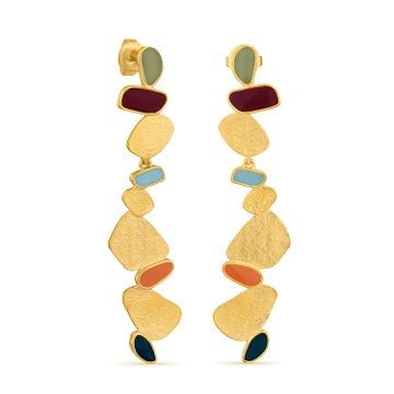 PENDIENTES LARGOS DORADOS THALUS