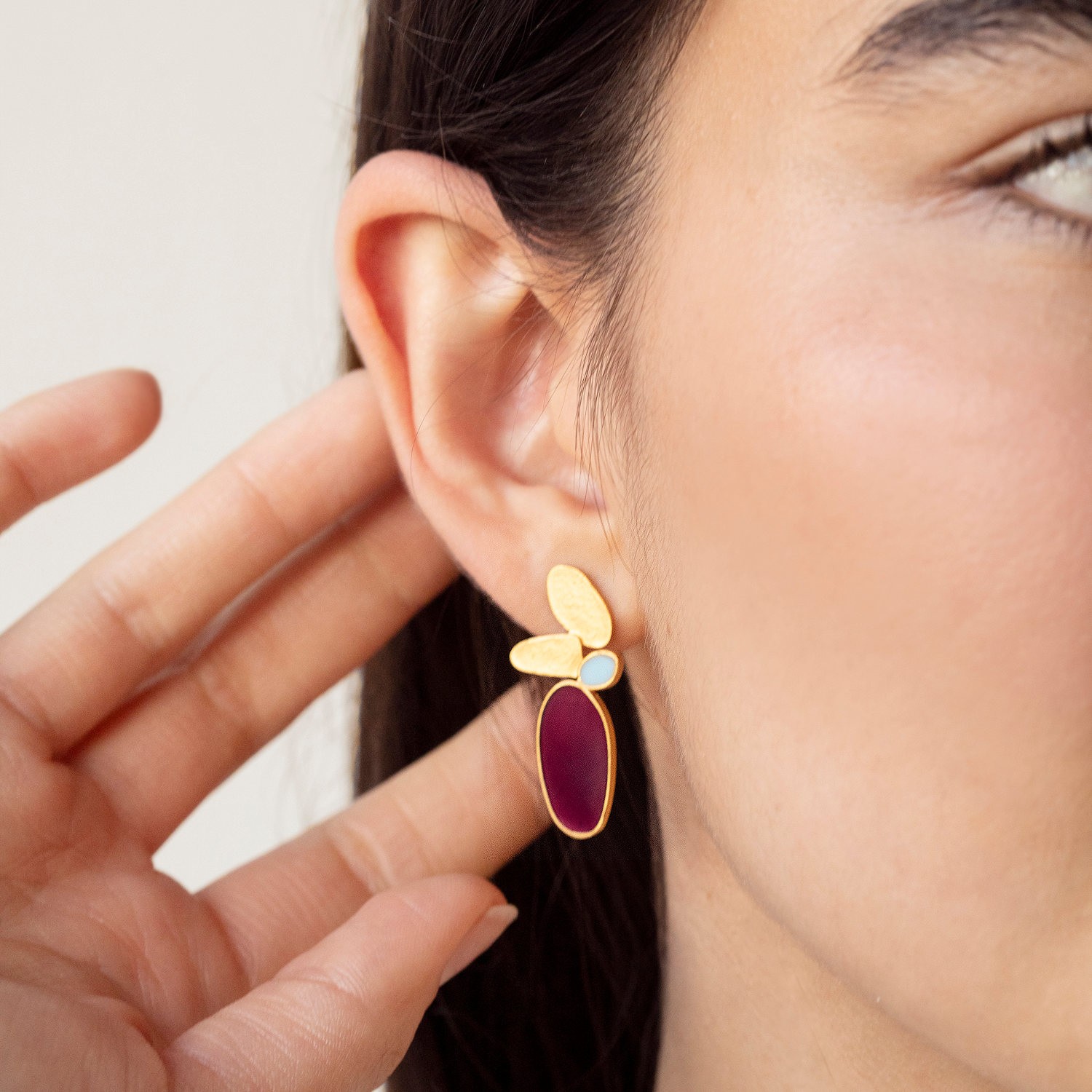 LARGE GOLDEN EARRINGS THALUS 1