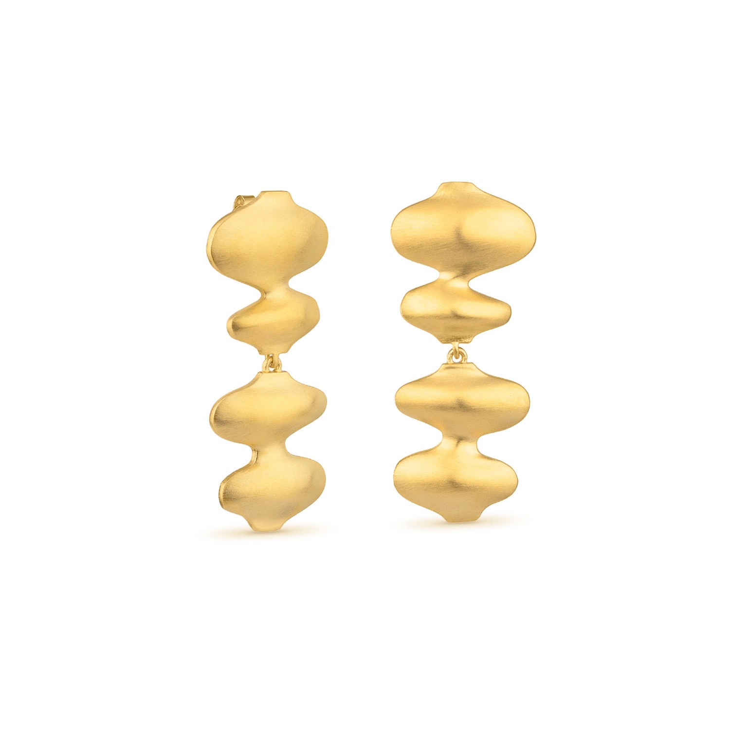 BOUCLES D'OREILLES LONGUES DORÉES SINUARA